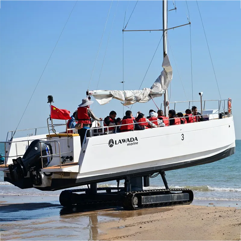 Vim li cas cov amphibious Monohull Sailboat Qhov kawg ntawm cov cuab yeej rau kev tshawb nrhiav thaj av thiab hiav txwv?